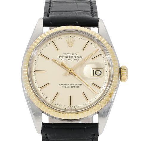 rolex date just acier inoxydable or jaune 1601